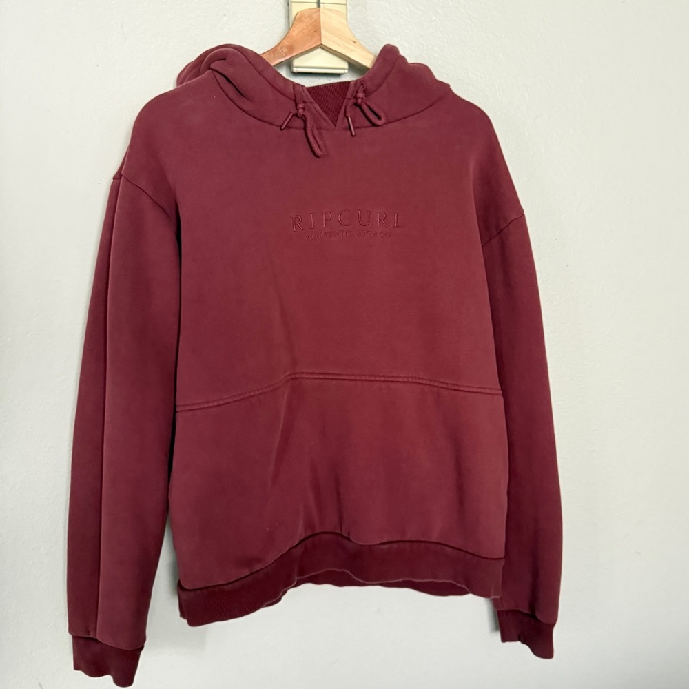 Rip Curl Burgundy Embossed Logo Hoodie